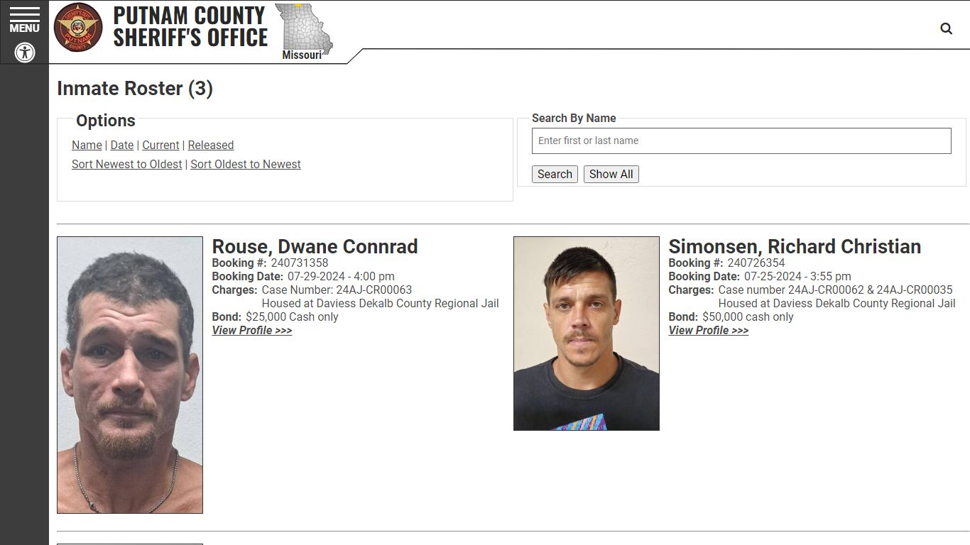 Inmate Roster - Current Inmates Booking Date Descending - Putnam County ...