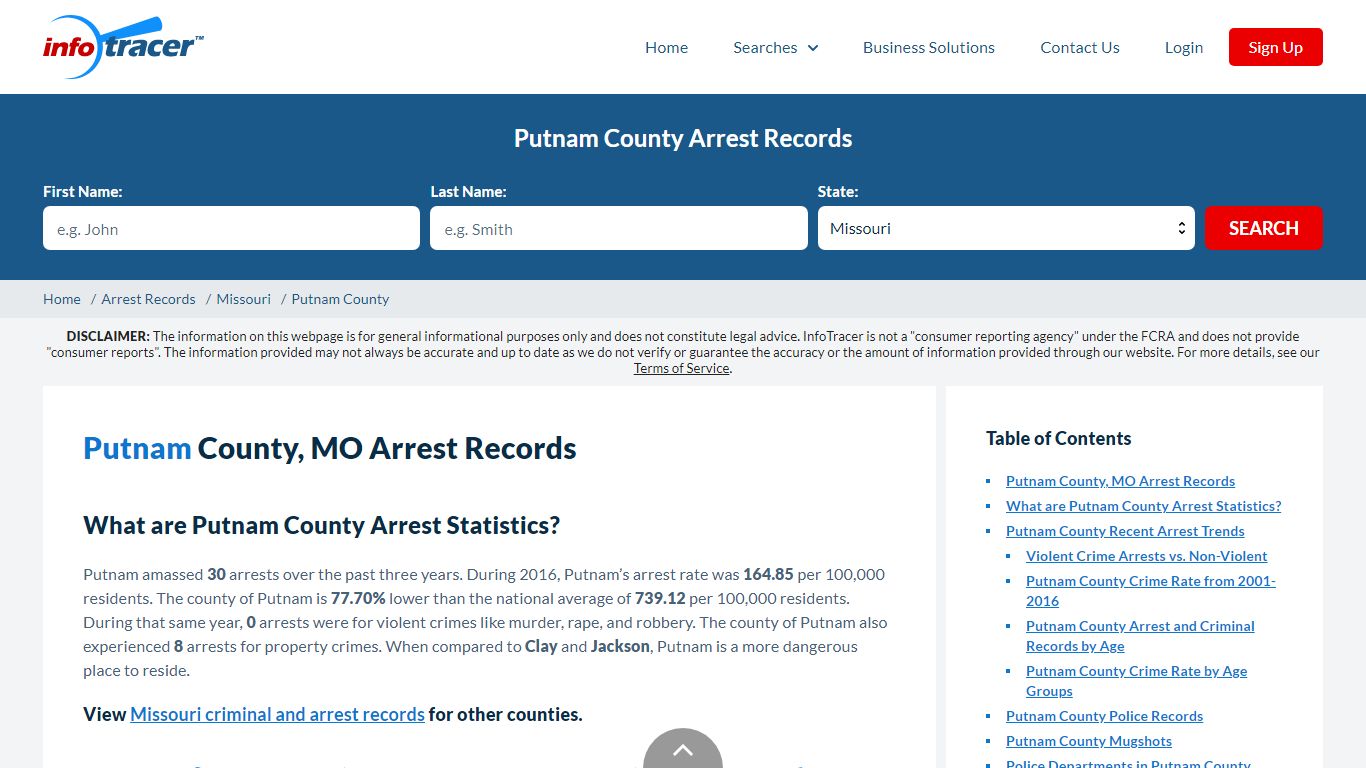 Putnam County, MO Arrests, Mugshots & Jail Records - InfoTracer